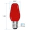 Luxrite C7 LED Red Light Bulbs for String Lights 0.5W Enclosed Fixture Rated E12 Candelabra Base, 25PK LR21750-25PK - alternate 6
